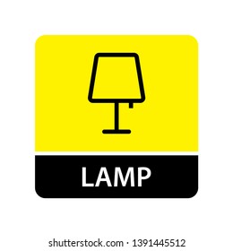 Lamp icon for web and mobile
