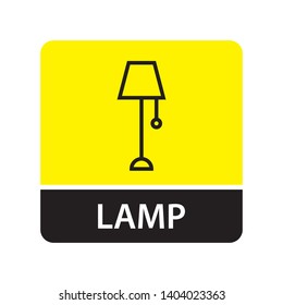 Lamp icon for web and mobile