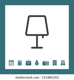 Lamp icon for web and mobile