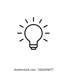 Icono de la lámpara para la aplicación web y móvil. Signo y símbolo de la bombilla. símbolo de idea.