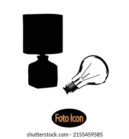 icono de lámpara con fondo blanco