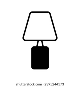 icono de lámpara con ilustración de material vectorial de fondo blanco
