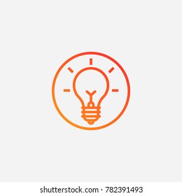 Lamp icon.gradient illustration isolated vector sign symbol
