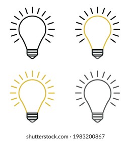 LAMP ICONS WITH FLASHING LIGHT SIGNS