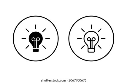 Lamp icons set. Light bulb sign and symbol. idea symbol.