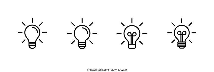 Lamp icons set. Light bulb sign and symbol. idea symbol.