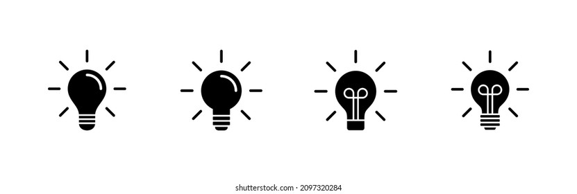 Lamp icons set. Light bulb sign and symbol. idea symbol.