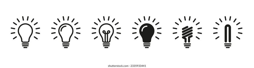 Lamp icons set. Light bulb icon set. Vector illustration.