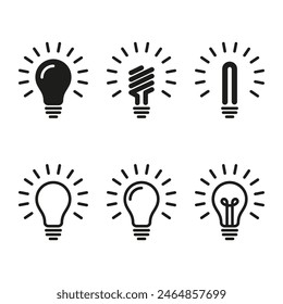 Lamp icons set. Light bulb icon set. Vector illustration.