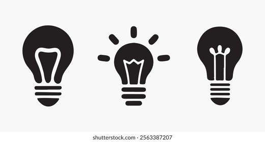 Lamp icons set. Light bulb icon set vector illustration on white background.