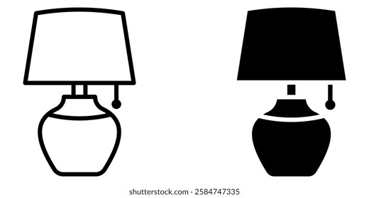 Lamp icons set. for mobile concept and web design on white background