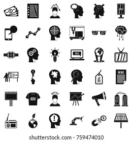 Lamp icons set. Simple style of 36 lamp vector icons for web isolated on white background