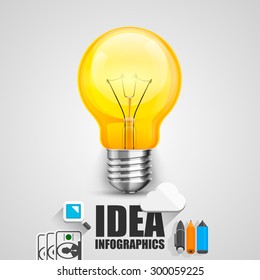 Lamp in icons. Vector illustration