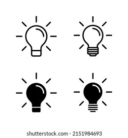 Lamp icons vector. Light bulb sign and symbol. idea symbol.