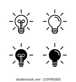 Lamp icons vector. Light bulb sign and symbol. idea symbol.