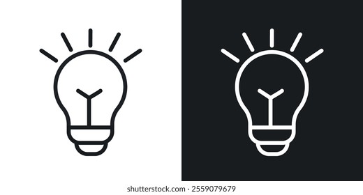 Lamp icons. vector set in black colors