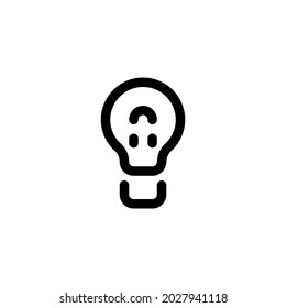 lamp ide light innovation Outline Icon, Logo, and illustration Vector