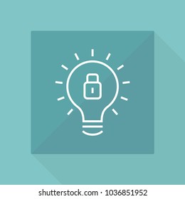 lamp and idea api line icon