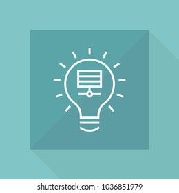 lamp and idea api line icon