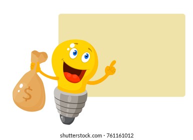 lamp idea cartoon vector illustration
