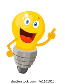 lamp idea cartoon vector illustration