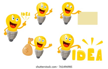 lamp idea cartoon vector illustration
