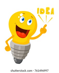lamp idea cartoon vector illustration