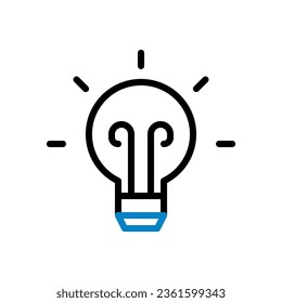 Lamp Idee Symbol duocolor blauen schwarzen Geschäftsgrafik Vektorelement und Symbol perfekt.
