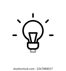 Lamp Idee Symbol duocolor graue schwarze Abbildung Vektorelement und Symbol perfekt.