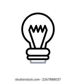 Lamp idea icon duocolor grey black illustration vector element and symbol perfect.