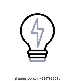 Icono de la idea de la lámpara de duocolor negro elemento vector de ilustración y símbolo perfecto.