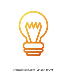 Lamp idea icon gradient yellow orange business illustration vector element and symbol perfect.