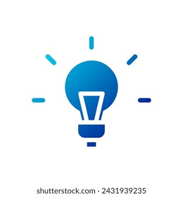 Lamp idea icon solid gradient blue business illustration vector element and symbol perfect.