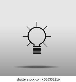 Lamp idea icon vector