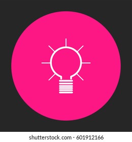 Lamp idea icon vector