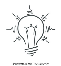 Lámpara, icono de idea, iluminación vectorial