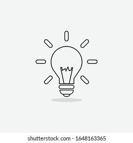 Lamp idea of icon for website and mobile app