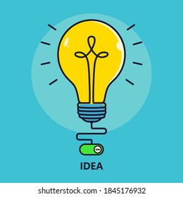 lamp idea illustration Premium Vector