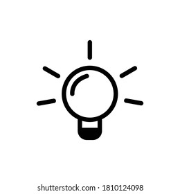 Lamp and idea line icon. Design template vector