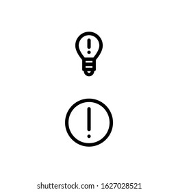 Lamp, Idea, Notification, Warning, Error Icon. Business Icon Set Vector Logo Symbol
