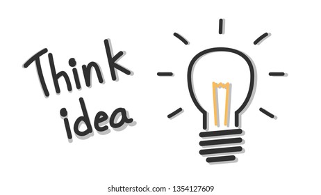Lamp idea poster. wallpaper. free space for text.