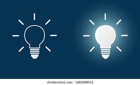 Lamp idea vector. free space for text. wallpaper. background.