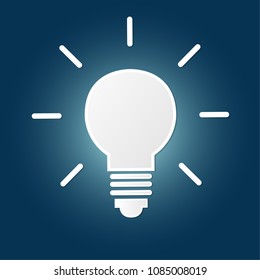 Lamp idea vector. free space for text. wallpaper. background.