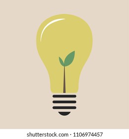 lamp idea vector. free space for text. wallpaper. background. tree in lamp vector.