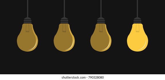 Lamp idea vector. free space for text. wallpaper. background.