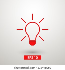 lamp, idea vector icon