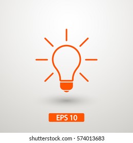 lamp, idea vector icon