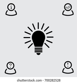 Lamp idea vector icon