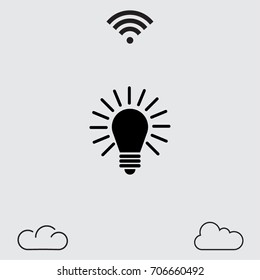 Lamp idea vector icon