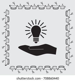 Lamp idea vector icon